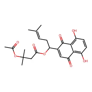 beta-acetoxyisovalerylshikonin structure