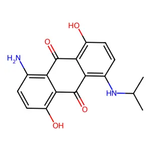 9,10-Anthracenedione, 1-amino-4,8-dihydroxy-5-((1-methylethyl)amino)- structure