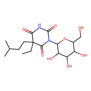 1-(beta-D-glucopyranosyl)amobarbital structure