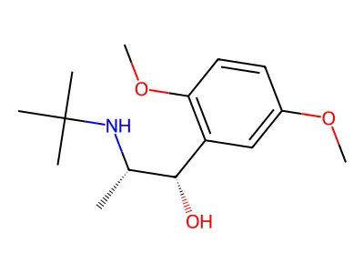 (1S,2S)-2-(tert-butylamino)-1-(2,5-dimethoxyphenyl)propan-1-ol structure