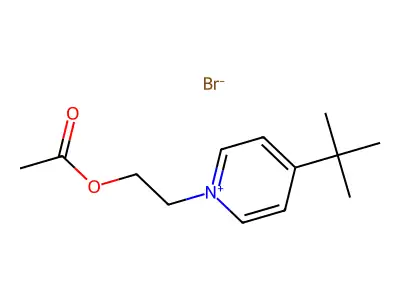 Pyridinium, 1-(2-(acetyloxy)ethyl)-4-(1,1-dimethylethyl)-, bromide structure