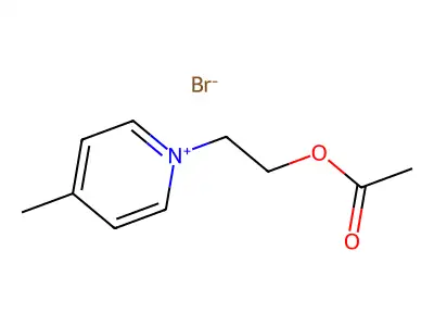 Pyridinium, 1-(2-(acetyloxy)ethyl)-4-methyl-, bromide structure