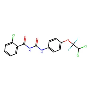 2-Chloro-N-(((4-(2,2-dichloro-1,1-difluoroethoxy)phenyl)amino)carbonyl)benzamide structure