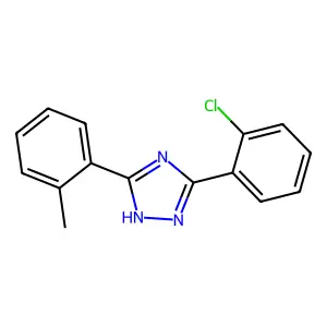 s-Triazole, 5-(o-chlorophenyl)-3-(o-tolyl)- structure