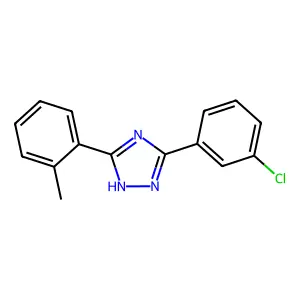 s-Triazole, 5-(m-chlorophenyl)-3-(o-tolyl)- structure