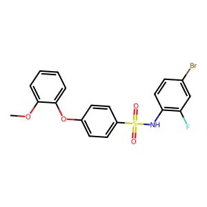 N-(4-bromo-2-fluorophenyl)-4-(2-methoxyphenoxy)benzenesulfonamide structure