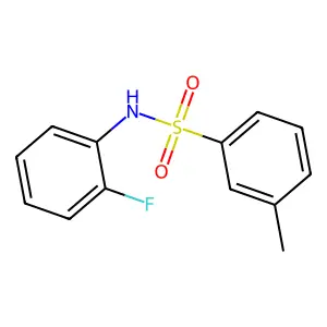 N-(2-fluorophenyl)-3-methylbenzenesulfonamide structure