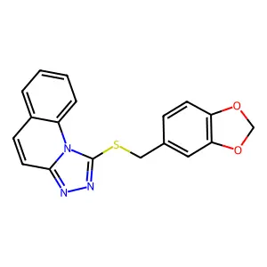 1-(1,3-Benzodioxol-5-ylmethylthio)-[1,2,4]triazolo[4,3-a]quinoline structure