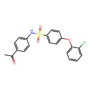 N-(4-acetylphenyl)-4-(2-chlorophenoxy)benzenesulfonamide structure