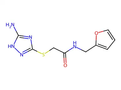 2-((5-amino-1H-1,2,4-triazol-3-yl)thio)-N-(furan-2-ylmethyl)acetamide structure