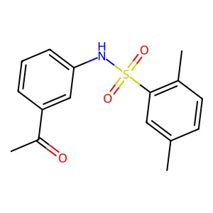 N-(3-acetylphenyl)-2,5-dimethylbenzenesulfonamide structure