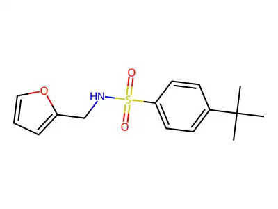 4-(tert-butyl)-N-(furan-2-ylmethyl)benzenesulfonamide structure
