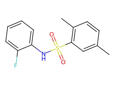 N-(2-fluorophenyl)-2,5-dimethylbenzenesulfonamide structure