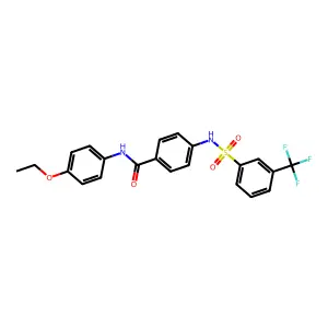 N-(4-ethoxyphenyl)-4-[[3-(trifluoromethyl)phenyl]sulfonylamino]benzamide structure