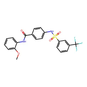 N-(2-methoxyphenyl)-4-[[3-(trifluoromethyl)phenyl]sulfonylamino]benzamide structure