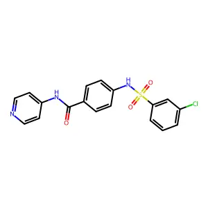 4-(3-chlorobenzenesulfonamido)-N-(pyridin-4-yl)benzamide structure