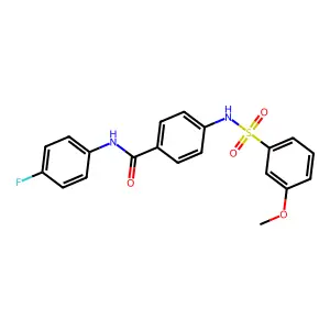 N-(4-fluorophenyl)-4-(3-methoxybenzenesulfonamido)benzamide structure