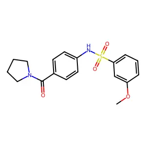3-methoxy-N-(4-(pyrrolidine-1-carbonyl)phenyl)benzenesulfonamide structure