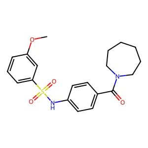 N-[4-(1-azepanylcarbonyl)phenyl]-3-methoxybenzenesulfonamide structure