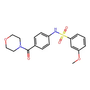 3-methoxy-N-[4-(4-morpholinylcarbonyl)phenyl]benzenesulfonamide structure