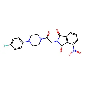 2-[2-[4-(4-Fluorophenyl)piperazin-1-yl]-2-oxoethyl]-4-nitroisoindole-1,3-dione structure