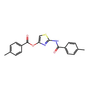 2-[(4-Methylbenzoyl)amino]-1,3-thiazol-4-yl 4-methylbenzoate structure