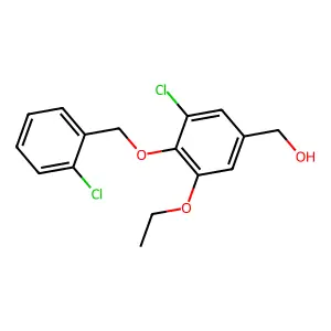 [3-Chloro-4-[(2-chlorophenyl)methoxy]-5-ethoxyphenyl]methanol structure