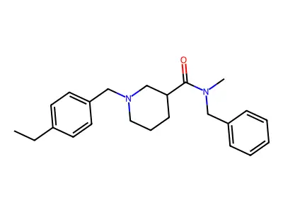 N-benzyl-1-[(4-ethylphenyl)methyl]-N-methylpiperidine-3-carboxamide structure