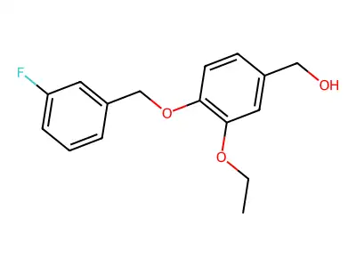 3-Ethoxy-4-[(3-fluorophenyl)methoxy]benzenemethanol structure