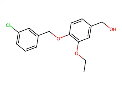 4-[(3-Chlorophenyl)methoxy]-3-ethoxybenzenemethanol structure