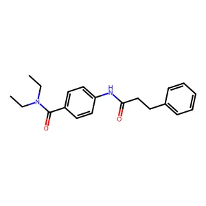 N,N-diethyl-4-(3-phenylpropanoylamino)benzamide structure