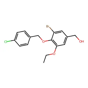 {3-Bromo-4-[(4-chlorobenzyl)oxy]-5-ethoxyphenyl}methanol structure