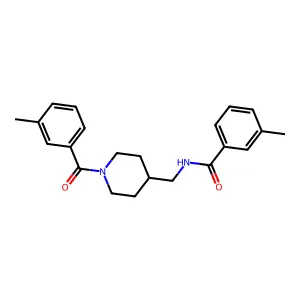 3-methyl-N-[[1-(3-methylbenzoyl)piperidin-4-yl]methyl]benzamide structure