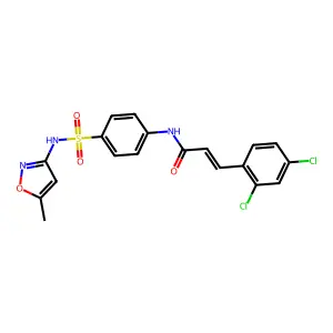 (E)-3-(2,4-dichlorophenyl)-N-[4-[(5-methyl-1,2-oxazol-3-yl)sulfamoyl]phenyl]prop-2-enamide structure