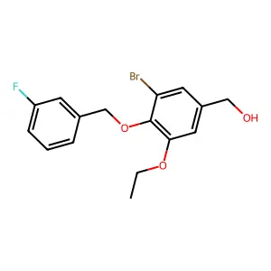 [3-Bromo-5-ethoxy-4-[(3-fluorophenyl)methoxy]phenyl]methanol structure