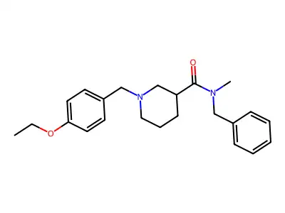 N-benzyl-1-[(4-ethoxyphenyl)methyl]-N-methylpiperidine-3-carboxamide structure