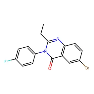 6-Bromo-2-ethyl-3-(4-fluorophenyl)quinazolin-4-one structure