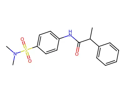 N-[4-(dimethylsulfamoyl)phenyl]-2-phenylpropanamide structure