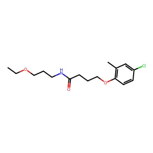 4-(4-chloro-2-methylphenoxy)-N-(3-ethoxypropyl)butanamide structure