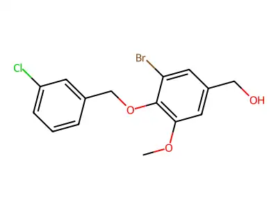 [3-Bromo-4-[(3-chlorophenyl)methoxy]-5-methoxyphenyl]methanol structure