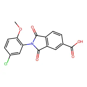 2-(5-Chloro-2-methoxyphenyl)-1,3-dioxoisoindoline-5-carboxylic acid structure