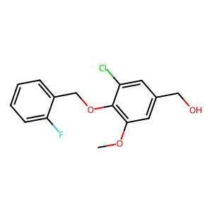 3-Chloro-4-[(2-fluorophenyl)methoxy]-5-methoxybenzenemethanol structure