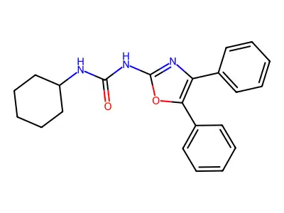 1-Cyclohexyl-3-(4,5-diphenyl-1,3-oxazol-2-yl)urea structure