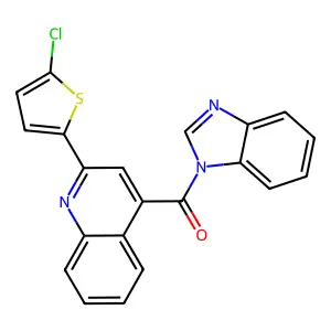Benzimidazol-1-yl-[2-(5-chlorothiophen-2-yl)quinolin-4-yl]methanone structure