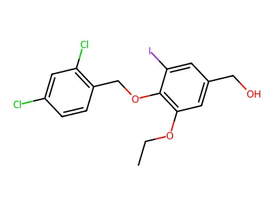 [4-[(2,4-Dichlorophenyl)methoxy]-3-ethoxy-5-iodophenyl]methanol structure