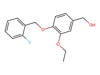{3-Ethoxy-4-[(2-fluorobenzyl)oxy]phenyl}methanol structure