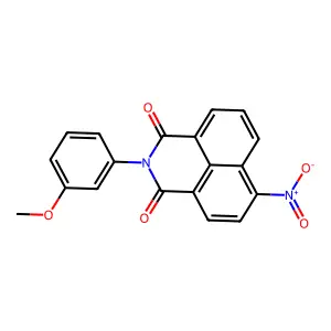 2-(3-methoxyphenyl)-6-nitro-1H-benzo[de]isoquinoline-1,3(2H)-dione structure
