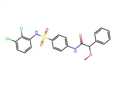 N-[4-[(2,3-dichlorophenyl)sulfamoyl]phenyl]-2-methoxy-2-phenylacetamide structure