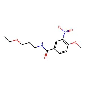 N-(3-ethoxypropyl)-4-methoxy-3-nitrobenzamide structure