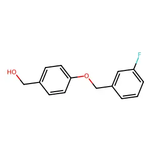 (4-((3-Fluorophenyl)methoxy)phenyl)methanol structure